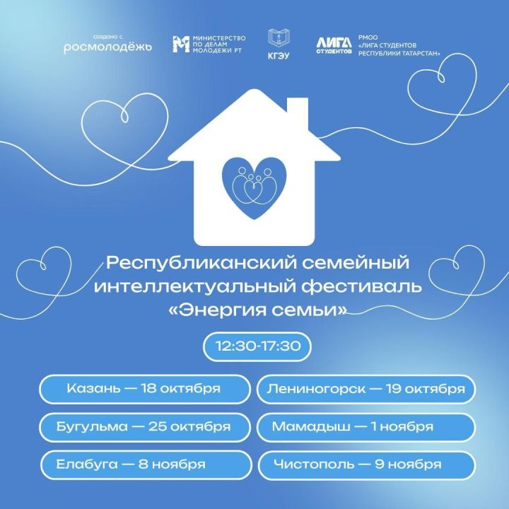 Татарстанцев приглашают к участию в семейном интеллектуальном фестивале «Энергия семьи»